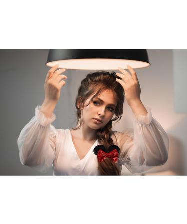 FACHPINT 8pcs Mouse Ears Velvet Bow Hair Scrunchies for Girls and Women - Red/Leopard - Buy Online on GoSupps.com