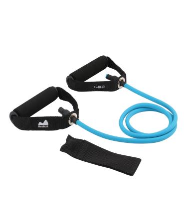 REEHUT Resistance Bands exercise band Resistance Band with Handles Door Anchor and Manual for Resistance Training Physical Therapy Home Workouts Fitness Pilates Boxing Strength Training 2-Blue (4-6 lbs.)
