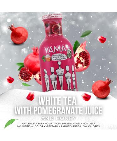 Yamas Iced White Tea with Pomegranate & Honey - Low-Calorie Sugar-Free Beverage - 360ml - Buy Online on GoSupps.com