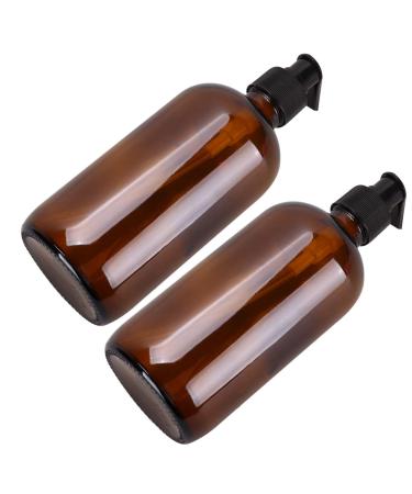 Zerodeko 2pcs Empty Sub Bottle Simple Sub Bottle Cosmetics Bottle Cosmetics Holder Brown 2pcs 500ml