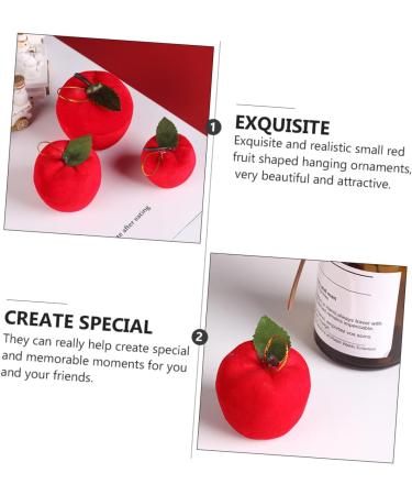 Zerodeko 18pcs Christmas Apple Pendant Xmas Party Supplies Fruit Xmas Ornaments Christmas Tree Fruit Decorations Christmas Tree Ornaments Home Decorations Party Bag Fabric 6cm Red - Buy Online on GoSupps.com