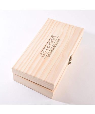 Wood Essential Oil Organizer - Aromatherapy Stand & Storage Box for 25 Fragrance Oils Jewelry & Treasures - 10.83x5.91x0.27 - Buy Online on GoSupps.com