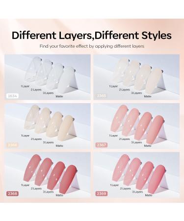 Modelones Jelly Gel Nail Polish 6 Colors Nude Gel Polish Milky White Neutral Nail Gel Polish Shimmery Glitter Translucent Nail Art Gel Kit Soak off Gel Manicure DIY Salon Nail Gift Milky White Nude - Buy Online on GoSupps.com