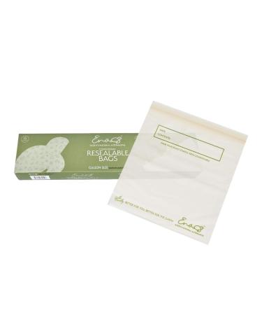 Earth's Natural Alternative Compostable Resealable Bags Gallon Size 50 Count