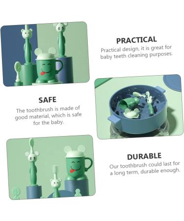 minkissy 3 Sets Newborn Toothbrush Set | Soft Bristle Oral Care with Tooth Cup & Sucker | Ideal for Infant Dental Hygiene - Buy Online on GoSupps.com