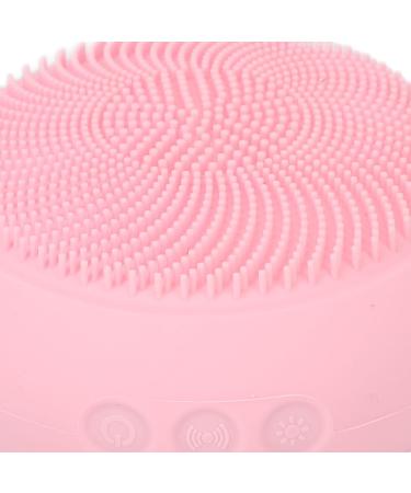 Facial Cleansing Brush Soft Silicone 5 Times Heating Energy Waterproof Electric Facial Cleanser to Absorb Nutrients (Pink) - Buy Online on GoSupps.com
