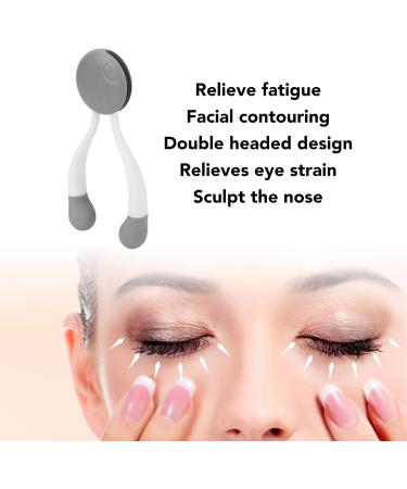 Eye Massage Tab - Silicone Nose Lifter & Double-Head Facial Scooter Massager for Fatigue Relief | Manual Eye Massage Device for Skin Tightening & Facelift Beauty - Buy Online on GoSupps.com