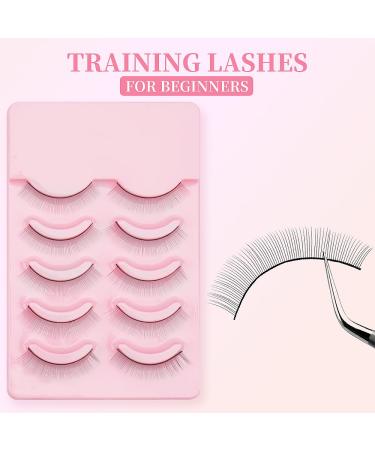 25 Pairs Practice Eyelashes & 70 Under Eye Stickers - Self-Adhesive Lashes for Eyelash Extension Training - Perfect for Beginners (Pink - Buy Online on GoSupps.com