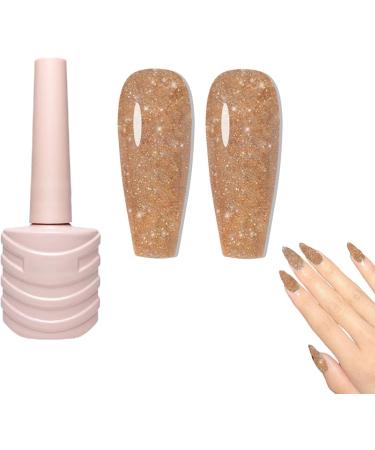 Sparkly Shiny Gel Nail Polish - Reflective Gel Nail Polish Charming Gel Nail Polish Art Varnish Manicure Soak Off LED Lamp for Beginners at Colorful Broken Drill Glue 02 - Buy Online on GoSupps.com