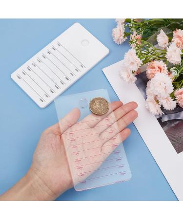 2 Pcs Eyelash Extension Pallet - Acrylic Lash Tray for Display | Transparent False Lash Board in 2 Colors - Buy Online on GoSupps.com