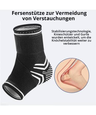 Milaiun Ankle Bandage - Adjustable Velcro Support for Men & Women | Sports Protection & Arthritis Relief | Black M - Buy Online on GoSupps.com