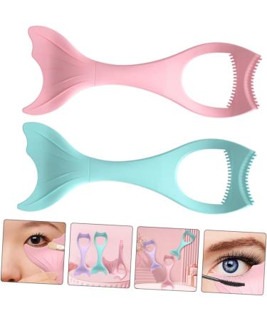 CANIGHT 2pcs Mascara Brush Face Contour Stencils Eyeliner Stencils for Eyes Wing Eyeshadow Brush - Buy Online on GoSupps.com