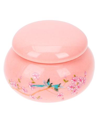 Vintage Perfume Japanese Perfume Balm Glass Ceramic Pocket Cream Perfume Natural Fragrance Box Long Term Fragrance Balm for Wedding Birthday Use Pink