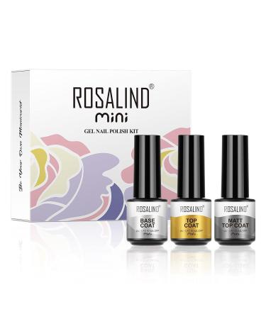 Buy Rosalind Shellac Base & Top Coat UV Gel Nail Polish - Durable Matte & Glossy Finish Set for Perfect Nails - Buy Online on GoSupps.com