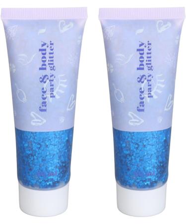 Buy Face Body Glitter Gel - Safe Self Adhesive Sequin Makeup 2pcs Portable for Lip & Hair - Concert Ready (Peacock Blue - Buy Online on GoSupps.com
