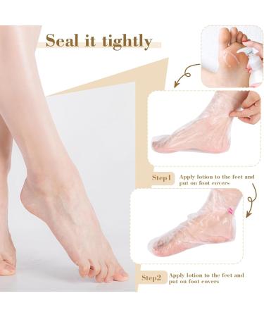 Lot de 300 Chaussettes Jetables en Plastique pour P dicure Transparent Sacs de Bain en Cire de Paraffine pour Pieds Bain de Paraffine avce Autocollants - Buy Online on GoSupps.com