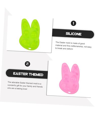 Zerodeko 2pcs Rabbit Head Silicone Mold Baking Supplies Silica Gel Biscuit - Buy Online on GoSupps.com