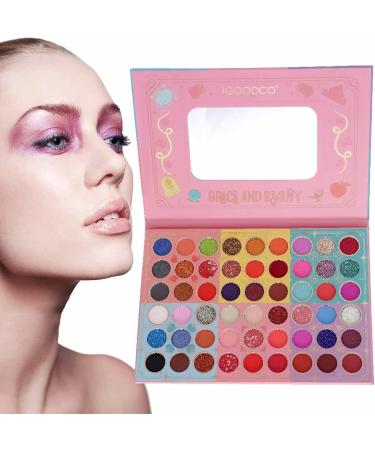 Eyeshadow Palette 54 Colors Large Rainbow Eye Shadow Blendable Velvet Texture High Pigmented Matte Eyeshadow Palette for Beginners Any Skin Tones Guanglu - Buy Online on GoSupps.com