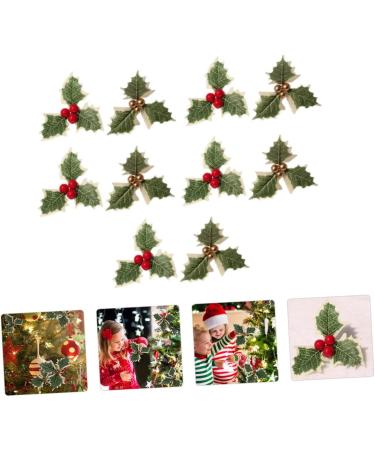 Zerodeko 60 Pcs Small Golden Fruit Green Leaves Red Christmas Plug-in Plastic Golden+redx3pcs 13.5X13.5X2.5CMx3pcs - Buy Online on GoSupps.com