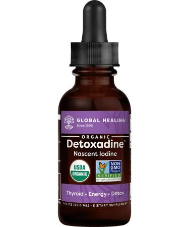 Detoxadine and Selenium Kit - Organic Liquid Iodine & Antioxidant Supplement for Thyroid Support - 1 Fl Oz & 60 Capsules - Buy Online on GoSupps.com