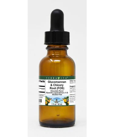 Glucomannan & Chicory Root (FOS) Glycerite Liquid Extract (1:5) - Chocolate Flavored (1 oz ZIN: 522525)