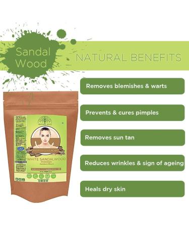 JARA Hollywood Secrets 100 Pure Organic White Sandalwood Chandan Powder For Skin Whitening Face Pack 100g - Buy Online on GoSupps.com