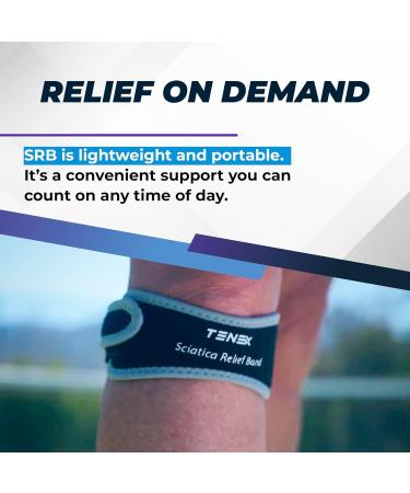 TENEX Sciatica Relief Band - Comfortable Non-Slip Brace for Effective Sciatica Pain Relief | Targets UB40 Acupoint | Unisex & Ideal for Daily Use - Buy Online on GoSupps.com