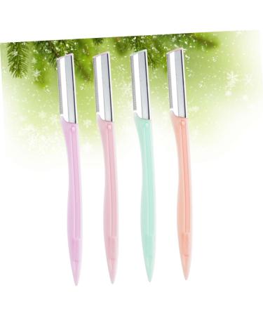 Housoutil 4 Sets Ladies Razor Eyebrow Shaper - Women's Facial Razors & Makeup Tool Kit for Perfect Eyebrows | Portable Beauty Essential - Buy Online on GoSupps.com