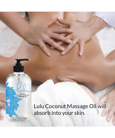 Lulu Massage Oil with Fractionated Coconut Oil - 16 Ounce | Best Coconut Massage Oil for Relaxation & Hydration - Buy Online on GoSupps.com