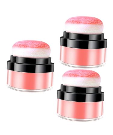 WOONEKY 3pcs Oil Control Cushion Blush Maquillaje Putty Blush Matte Blush Makeup Blush Blusa Rosy Plastic