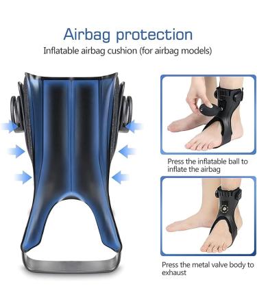 Drop Foot Brace Orthosis for Hemiplegia - Medical Ankle Support with Inflatable Airbag | Foot Stabilizer for Stroke Recovery | Size M - Buy Online on GoSupps.com