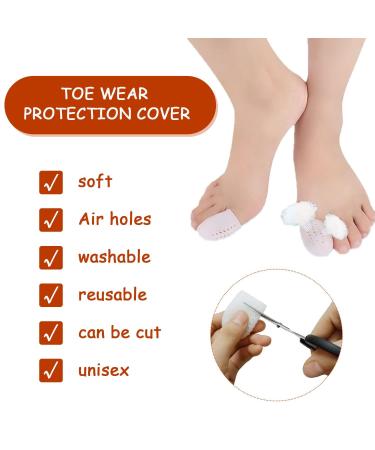 20 Breathable Silicone Toe Protectors - Relief for Corns Blisters & Hammer Toe | Skin Tone White 3 Sizes Available - Buy Online on GoSupps.com