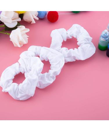 15PCS White Cotton Scrunchies for Tie Dye - Hair Accessories for Women and Girls - Elastic Ponytail Holders and Hair Ties - Buy Online on GoSupps.com