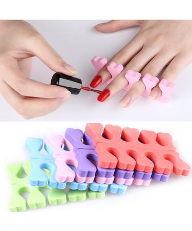 Soft EVA Foam Toe Separators for Nail Art & Pedicure 10 Pack Perfect for Manicure Accessories Random Colors - Buy Online on GoSupps.com