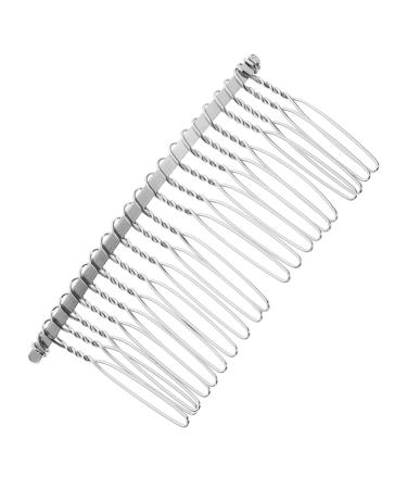 POPETPOP 20 Wire Hair Side Combs Metal Bridal Hair Comb Veil Clip Wedding Veil Combs Wire Side Comb Bridal Veil Comb Metal Wide Tooth Comb Wedding Hair Comb Hair Combs Headband Miss Chic