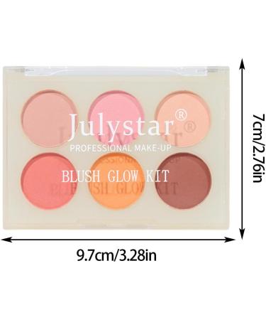 Eyeshadow Blushs | Six-Color Blushs Makeup Palette Matte Eyeshadow and Blushs Makeup Easy-to-Color for Party Prom Wedding Bar Dating Hersil - Buy Online on GoSupps.com