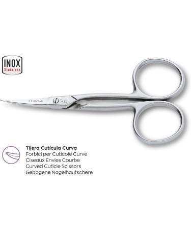 3 Nails Curved Scissors Cuticulas with Fine Tip and Sharpened Scissors Fine Points Stainless Steel Accessories Manicure No Tear Skin 10 cm 4 Inches Professional - Buy Online on GoSupps.com
