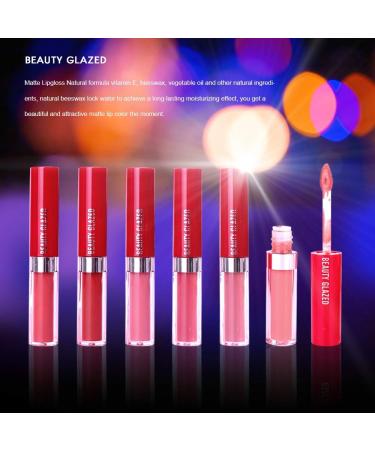 6 Colors Velvet Nude Lip Gloss Kit - Non-Stick Sexy Matte Waterproof & Moisturizing Liquid Lipstick for All Skin Tones - Buy Online on GoSupps.com