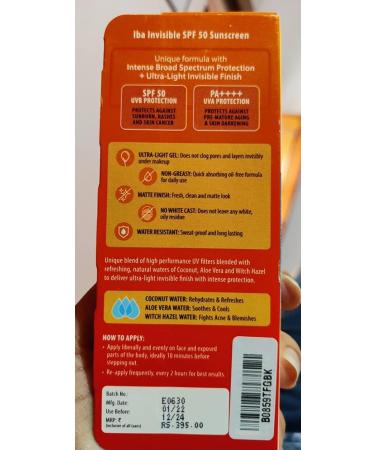 Buy SPF 50 Sunscreen Gel - Matte Finish Paraben & Oil Free for All Skin Types - 80g - Fast International Shipping - Buy Online on GoSupps.com