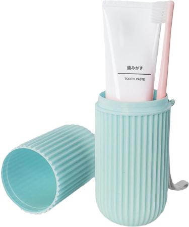 Jacekee Travel Toothbrush Holder - Portable Dust-Sealed Toothbrush Case for Camping Business Trips & School - Blue Travel Toothbrush Mug - Buy Online on GoSupps.com
