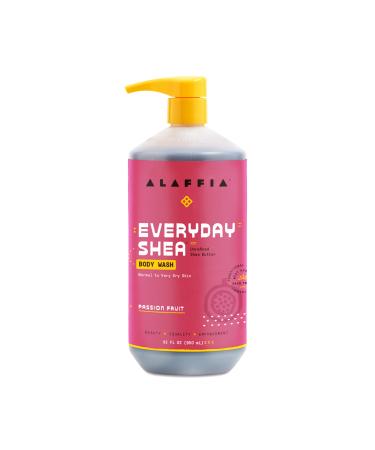Alaffia Everyday Shea Body Wash, Naturally Helps Moisturize and Cleanse Without Stripping Natural Oils with Fair Trade Shea Butter, Neem, and Coconut Oil, Passion Fruit, 32 Fl Oz - Buy Online on GoSupps.com