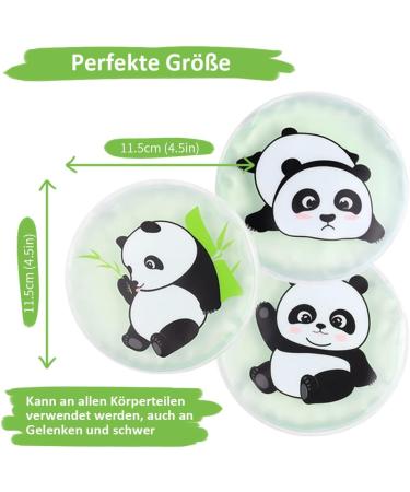 Newgo Cooling Pads for Kids - Gel Cold Warm Compress Reusable Pain Relief Pillows 3-Pack Panda Design for Injuries Fever and Wisdom Teeth - Buy Online on GoSupps.com