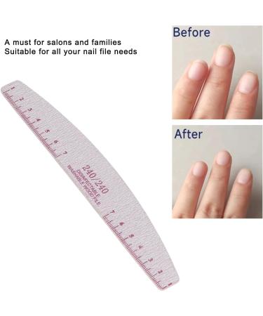 Portable 240/240 Grit Nail Files with Double Sided Emery Board Suitable for Finishing Nails Toenails Acrylic Nails and Fake Nails - Buy Online on GoSupps.com
