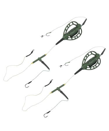 Carp fishing feeder inline method feeders rig feed basket fishing fish bait 35g / 48g angler accessories bait form tackles European style built -in weight quickly falling 2 pieces