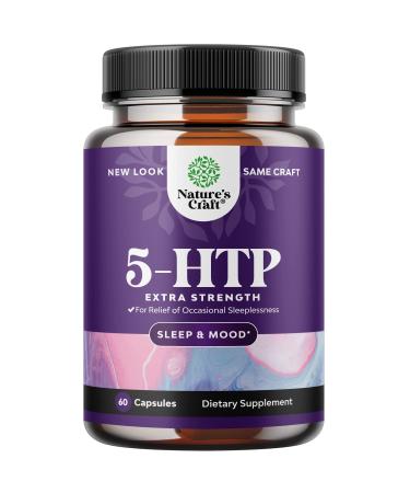 5 HTP Supplement 5-Hydroxytryptophan - 5HTP 100mg Gentle Herbal Sleep Supplement and Mood Enhancer - 5-HTP 100 mg Mood Support Supplement and Sleep Support Capsules from Griffonia Simplicifolia