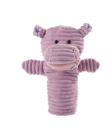 Apricot Lamb Soft Purple Hippo Plush Hand Puppet with Movable Mouth Perfect for Storytelling Teaching Preschool 10"