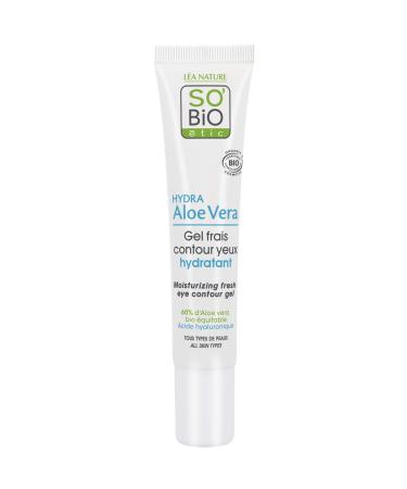 SO'BiO tic | Fresh Eye Contour Gel | Organic Moisturizing Cream for Under Eye Bags Dark Circles & Wrinkles | 0.5 fl oz