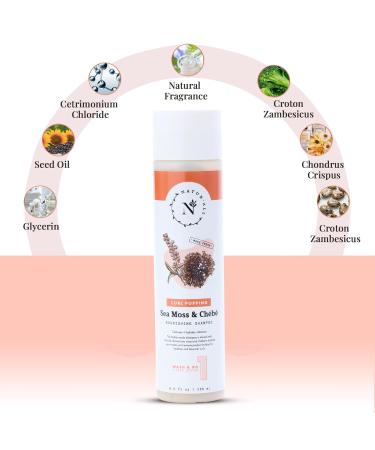 NaturAll Sea Moss & Chebe Shampoo 8.5 Oz | Nourishing Silicone-Free & Sulfate-Free Wash & Go Shampoo for All Hair Types - Buy Online on GoSupps.com