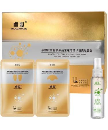 Shangyu Deer Bone Collagen Essence Set - Conotide Folding Cheek Lighting & Moisturizing Patches for Forehead & Face Care - Buy Online on GoSupps.com