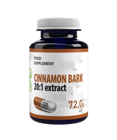 Hepatica Ceylon cinnamon (cinnamon bark extract) 10 000mg equivalent (500mg of 20: 1 extract) 120 vegan capsules laboratory tests high dose free gluten and GMO